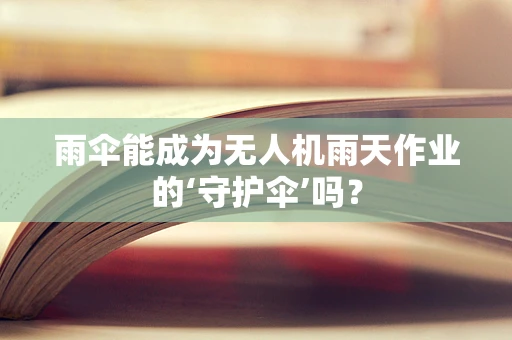 雨伞能成为无人机雨天作业的‘守护伞’吗？
