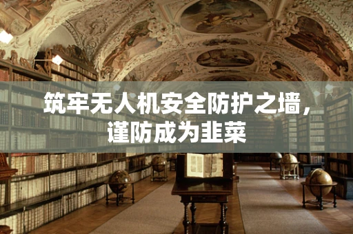 筑牢无人机安全防护之墙，谨防成为韭菜