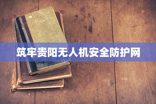 筑牢贵阳无人机安全防护网