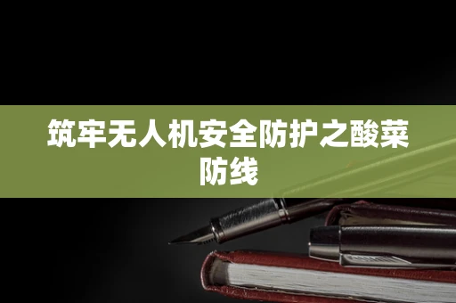 筑牢无人机安全防护之酸菜防线