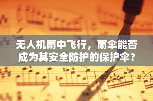 无人机雨中飞行，雨伞能否成为其安全防护的保护伞？