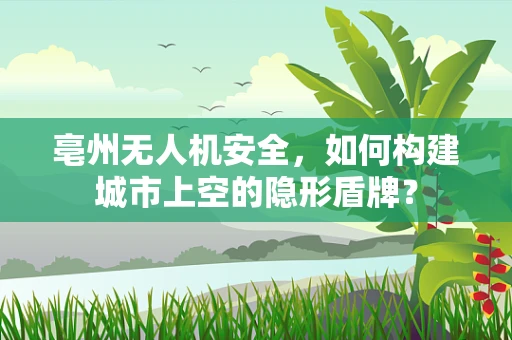 亳州无人机安全，如何构建城市上空的隐形盾牌？