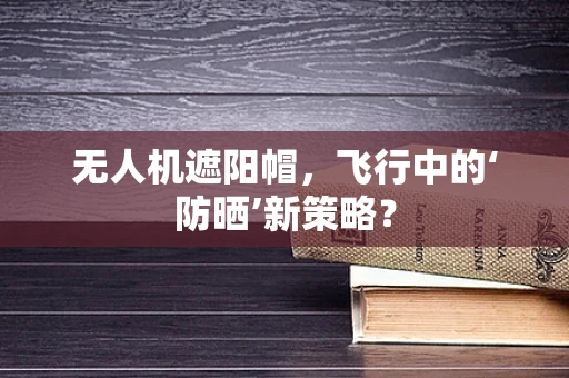 无人机遮阳帽，飞行中的‘防晒’新策略？