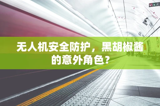 无人机安全防护，黑胡椒酱的意外角色？