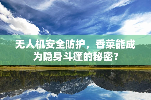 无人机安全防护，香菜能成为隐身斗篷的秘密？