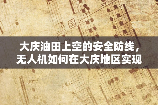 大庆油田上空的安全防线，无人机如何在大庆地区实现高效安全防护？