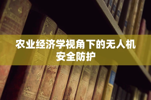 农业经济学视角下的无人机安全防护