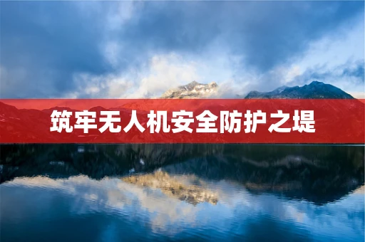 筑牢无人机安全防护之堤