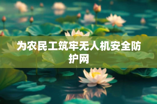 为农民工筑牢无人机安全防护网