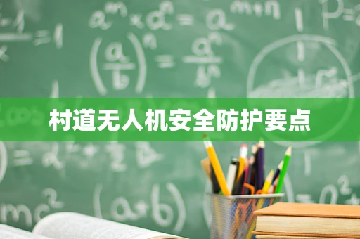 村道无人机安全防护要点