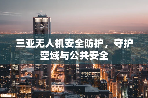 三亚无人机安全防护，守护空域与公共安全