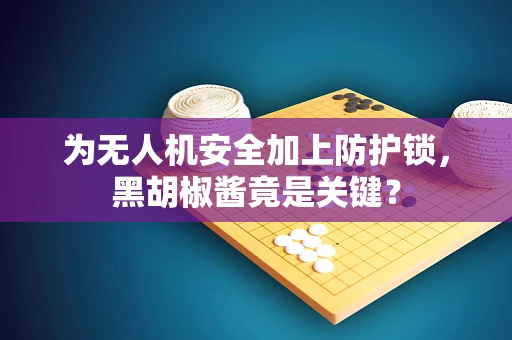 为无人机安全加上防护锁，黑胡椒酱竟是关键？