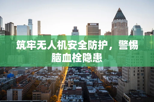 筑牢无人机安全防护，警惕脑血栓隐患