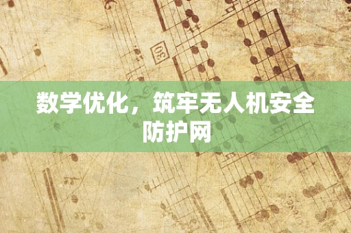 数学优化，筑牢无人机安全防护网