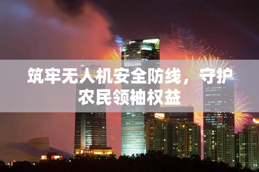 筑牢无人机安全防线，守护农民领袖权益