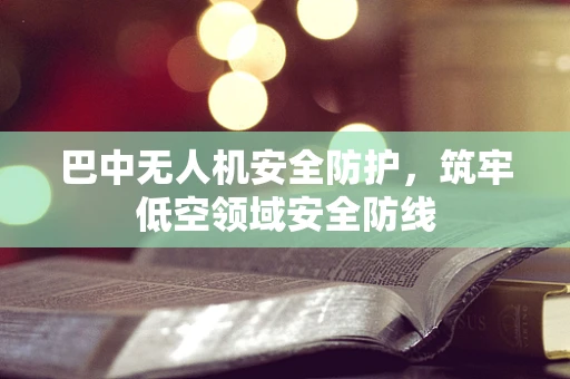 巴中无人机安全防护，筑牢低空领域安全防线