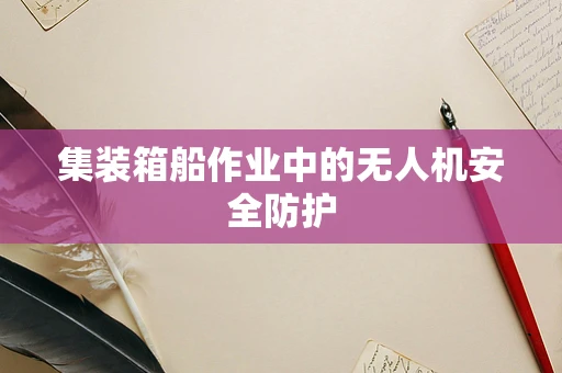 集装箱船作业中的无人机安全防护