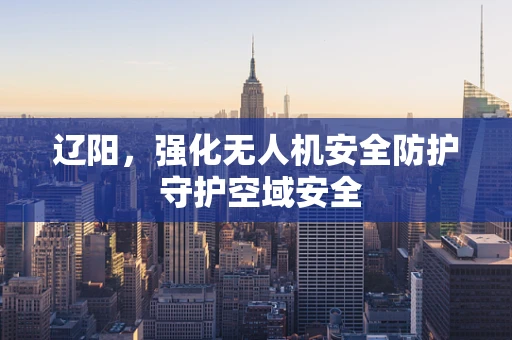 辽阳，强化无人机安全防护 守护空域安全