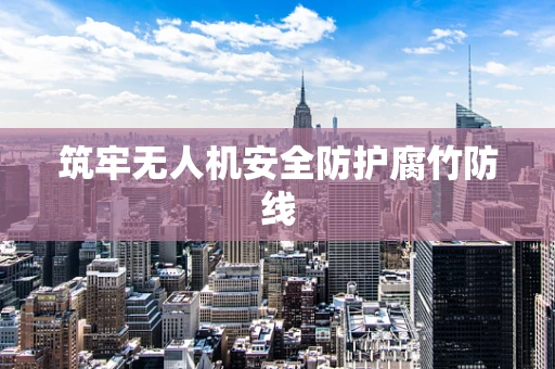筑牢无人机安全防护腐竹防线