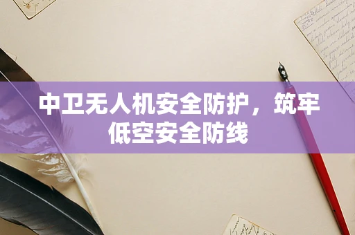 中卫无人机安全防护，筑牢低空安全防线
