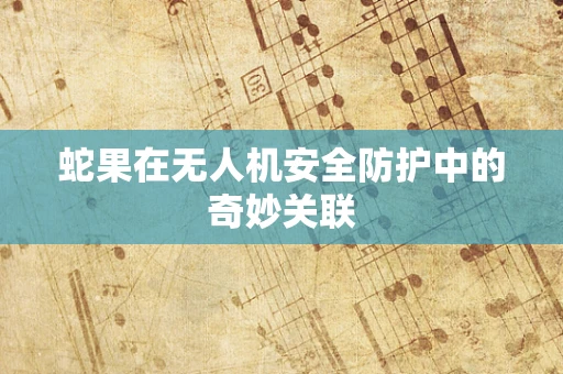 蛇果在无人机安全防护中的奇妙关联