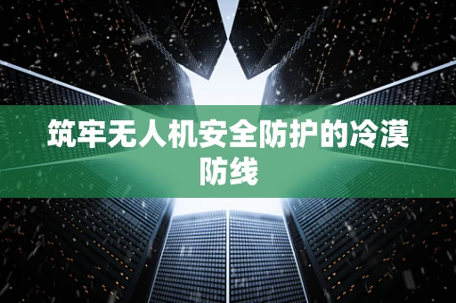 筑牢无人机安全防护的冷漠防线