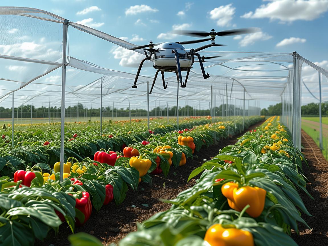 彩椒种植中的无人机安全防护