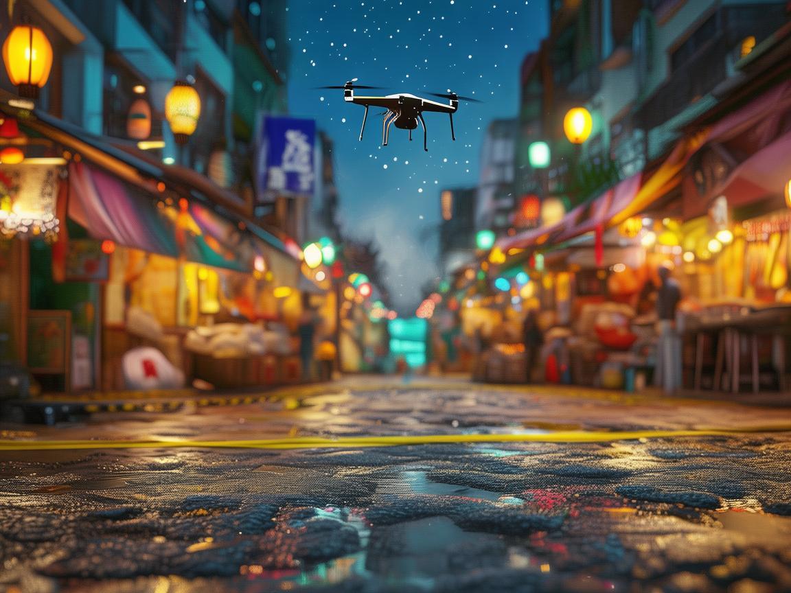 夜市电影节，无人机安全防护需严阵以待