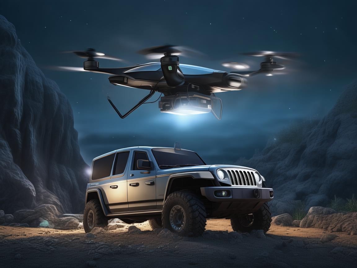 无人机与吉普车协同下的安全防护